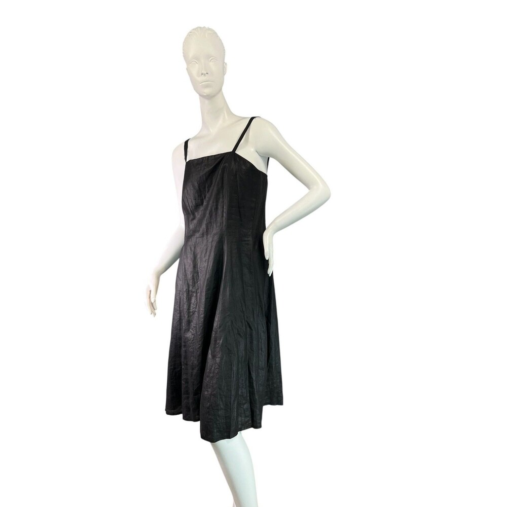 ELM DESIGN Icelandic Design Collective Black Sleeveless Dress Ramie $350 Size 2